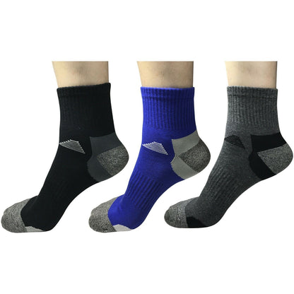 Lot 3-12 Mens Mid Cut Ankle Quarter Athletic Breathable Sport Cotton Socks 6-12