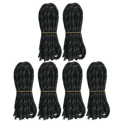 6 pairs 5mm Thick Heavy duty Round Hiking Work Boot Shoe laces Military Strings