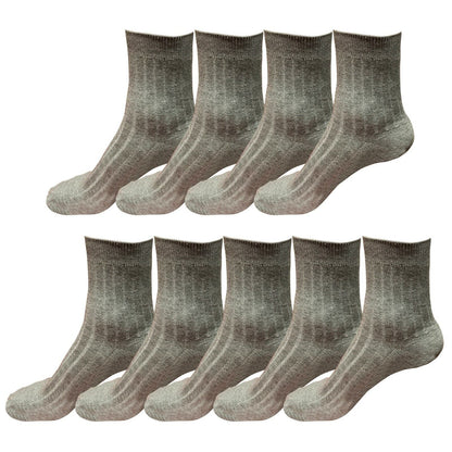 Lot 9 pairs Mens Classic Fashion Cotton Casual Solid Crew Dress Socks Size 6-10