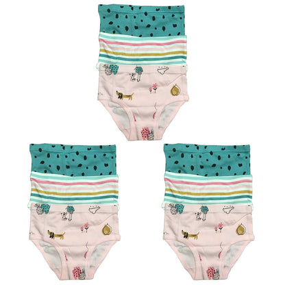 9 PK Toddler Little Girls Cotton Underwear Briefs Kids Panties Mermaid Pattern