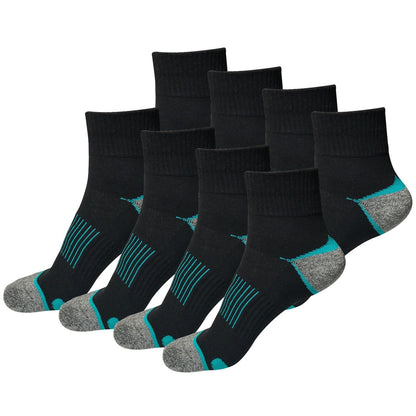 8 Pair Mens Mid Cut Ankle Quarter Athletic Casual Sport Cotton Socks Size 6-12