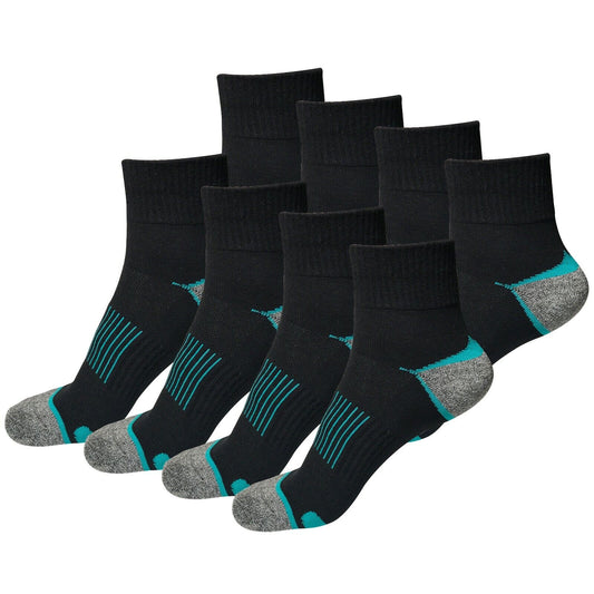 8 Pair Mens Mid Cut Ankle Quarter Athletic Casual Sport Cotton Socks Size 6-12