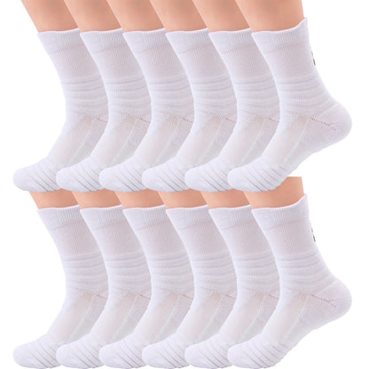 12 pairs Mens Cotton Athletic Sport Casual Long Work Crew Socks Size 9-11 6-12