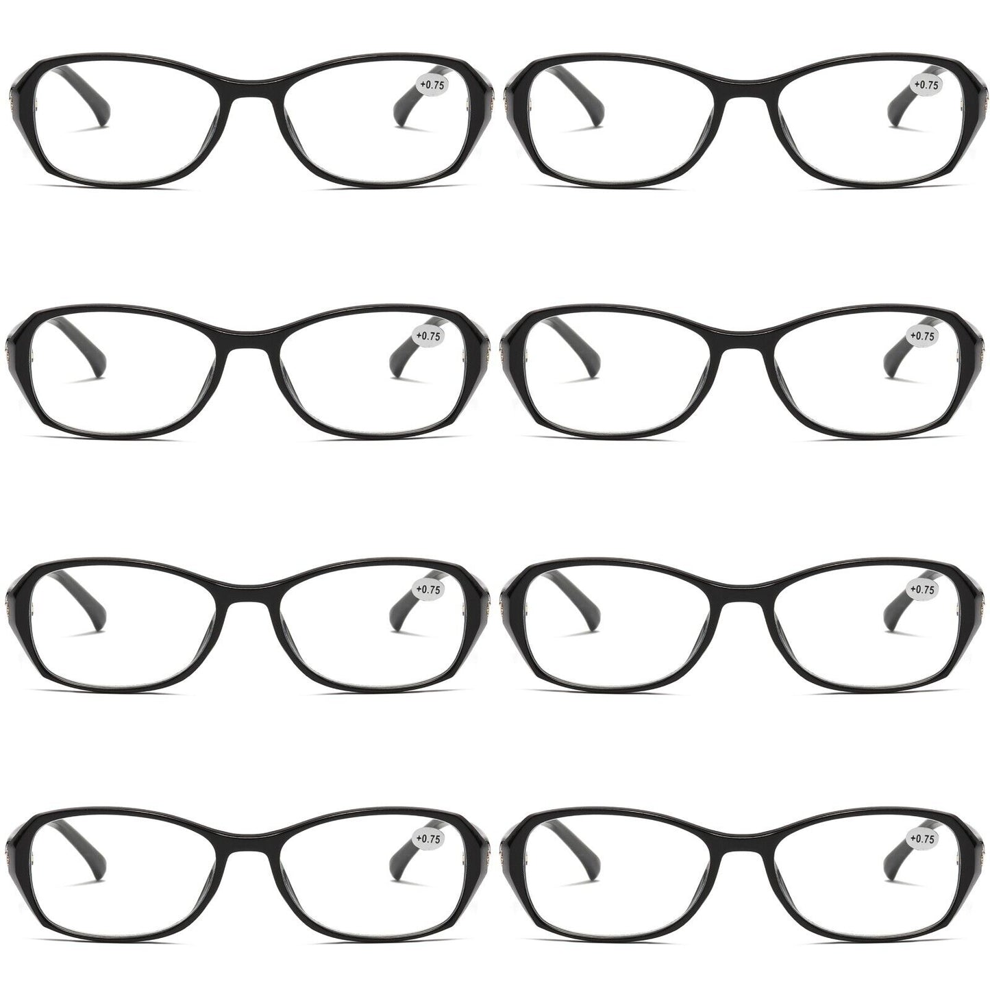 8 Pair Womens Ladies Blue Light Blocking Reading Glasses Computer Gaming Readers