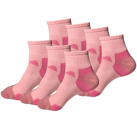 7 Pair Womens Mid Cut Ankle Quarter Athletic Casual Sport Cotton Socks Size 5-10