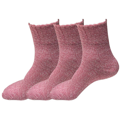 3 Pairs Womens Soft Winter Wool Thick Knit Thermal Warm Crew Cozy Boot Socks