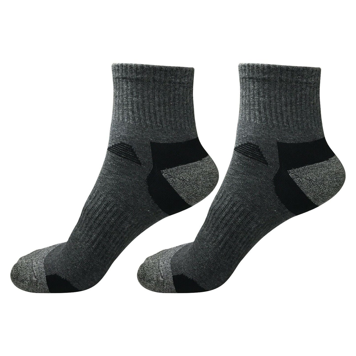 2 Pairs Mens Mid Cut Ankle Quarter Athletic Casual Sport Cotton Socks Size 6-12