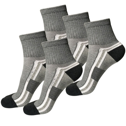 5Pair Mens Breathable Ankle Quarter Athletic Casual Sport Cotton Socks Size 6-12