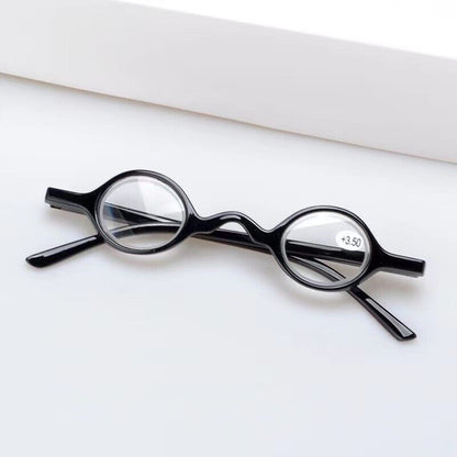 2PK Men Women Small Round Frame Blue Light Reading Glasses Spring Hinge Readers