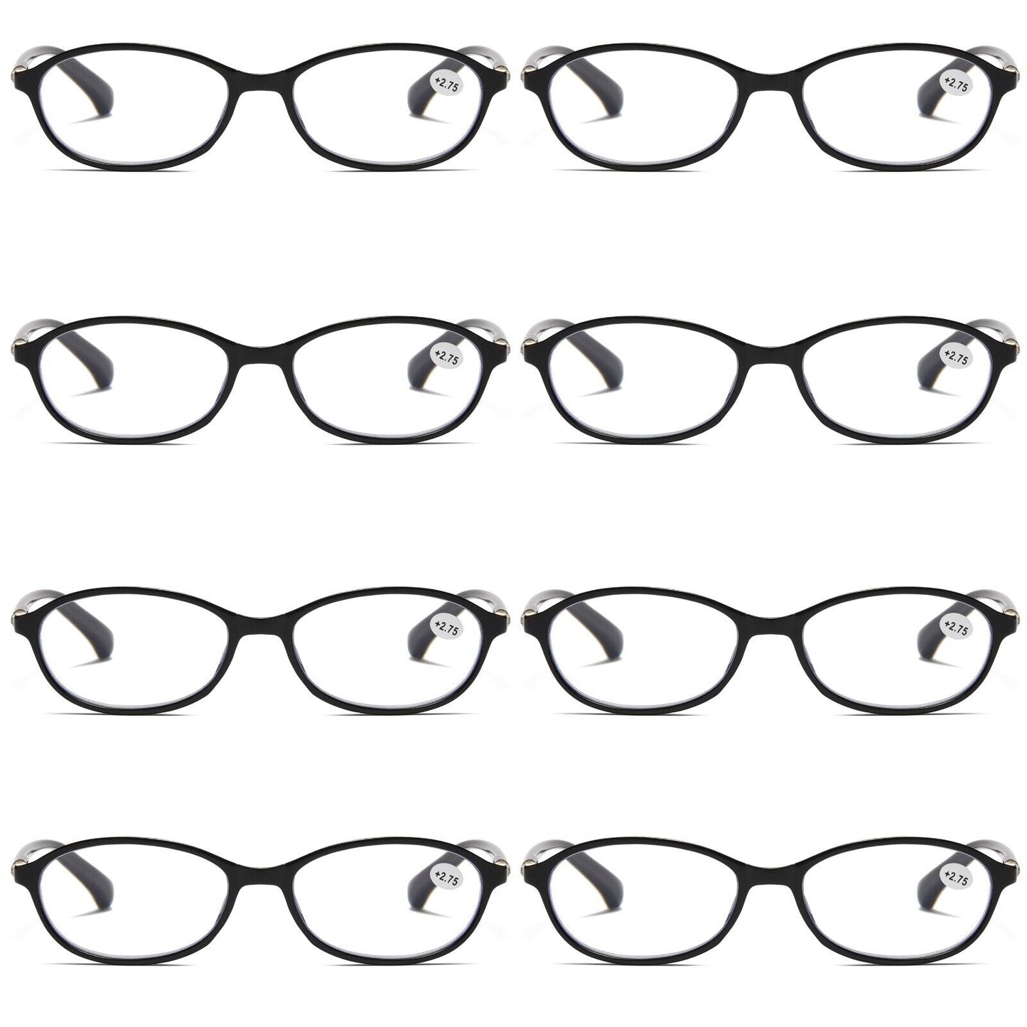 8 Pair Womens Ladies Blue Light Blocking Reading Glasses Computer Gaming Readers