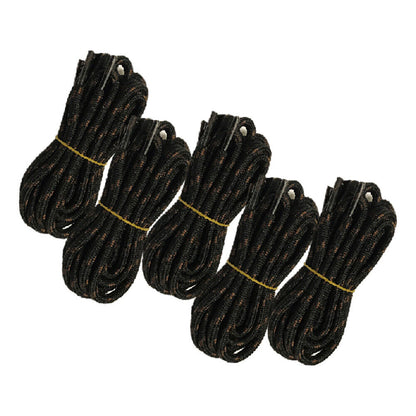 5pair 5mm Thick Heavy duty Round Hiking Work Boot Shoe laces Strings Replacement