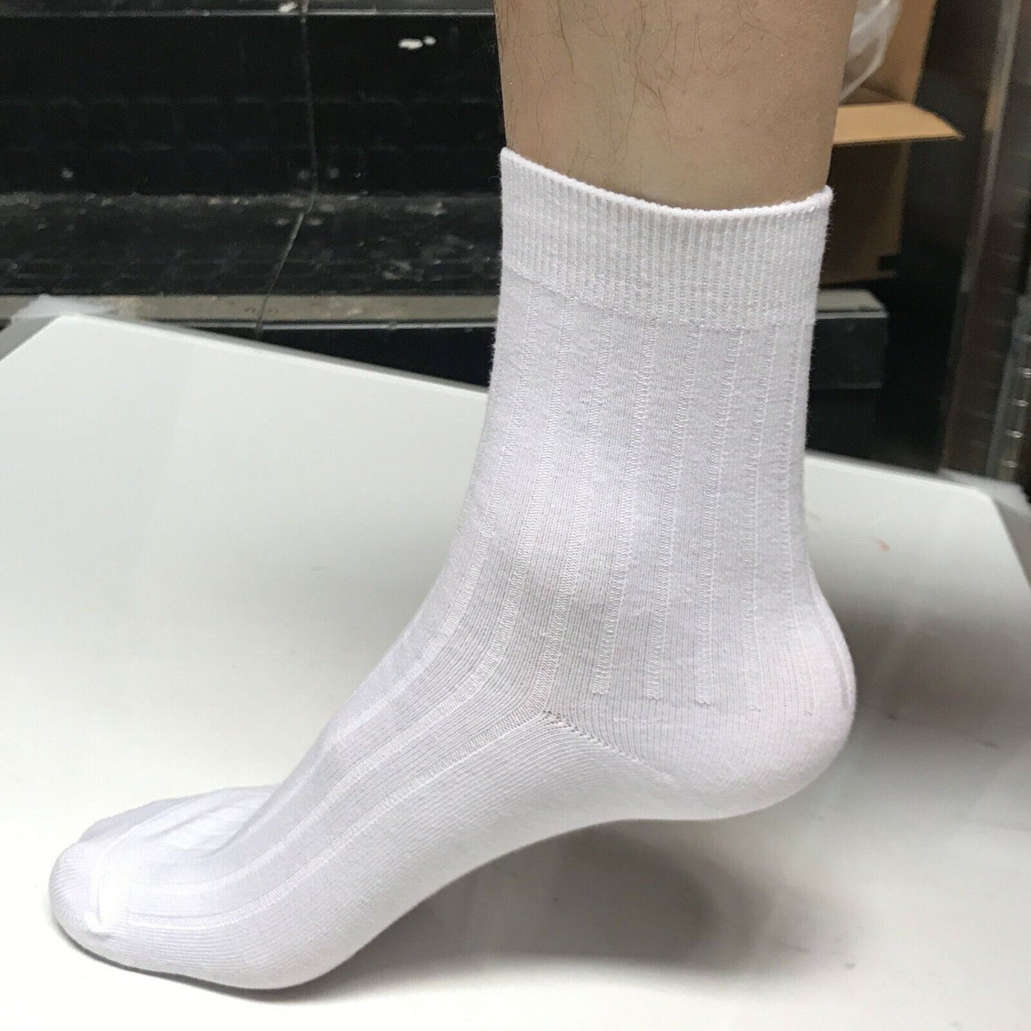 1pair Mens Breathable Cotton Casual Crew Dress Socks Under the Calf Size 6-10