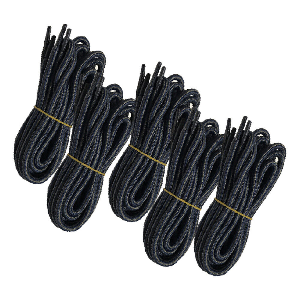 5pair 5mm Thick Heavy duty Round Hiking Work Boot Shoe laces Strings Replacement