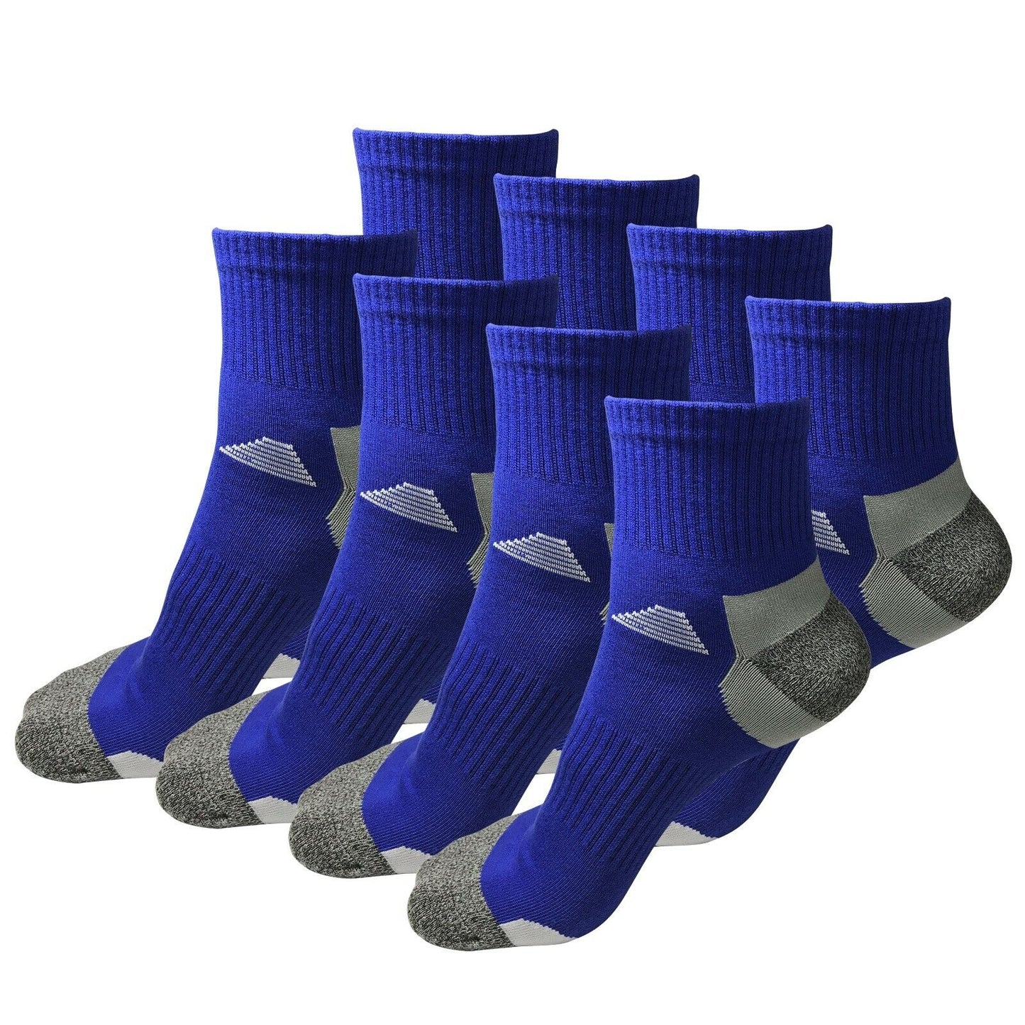 8 Pairs Mens Mid Cut Ankle Quarter Athletic Casual Sport Cotton Socks Size 6-12