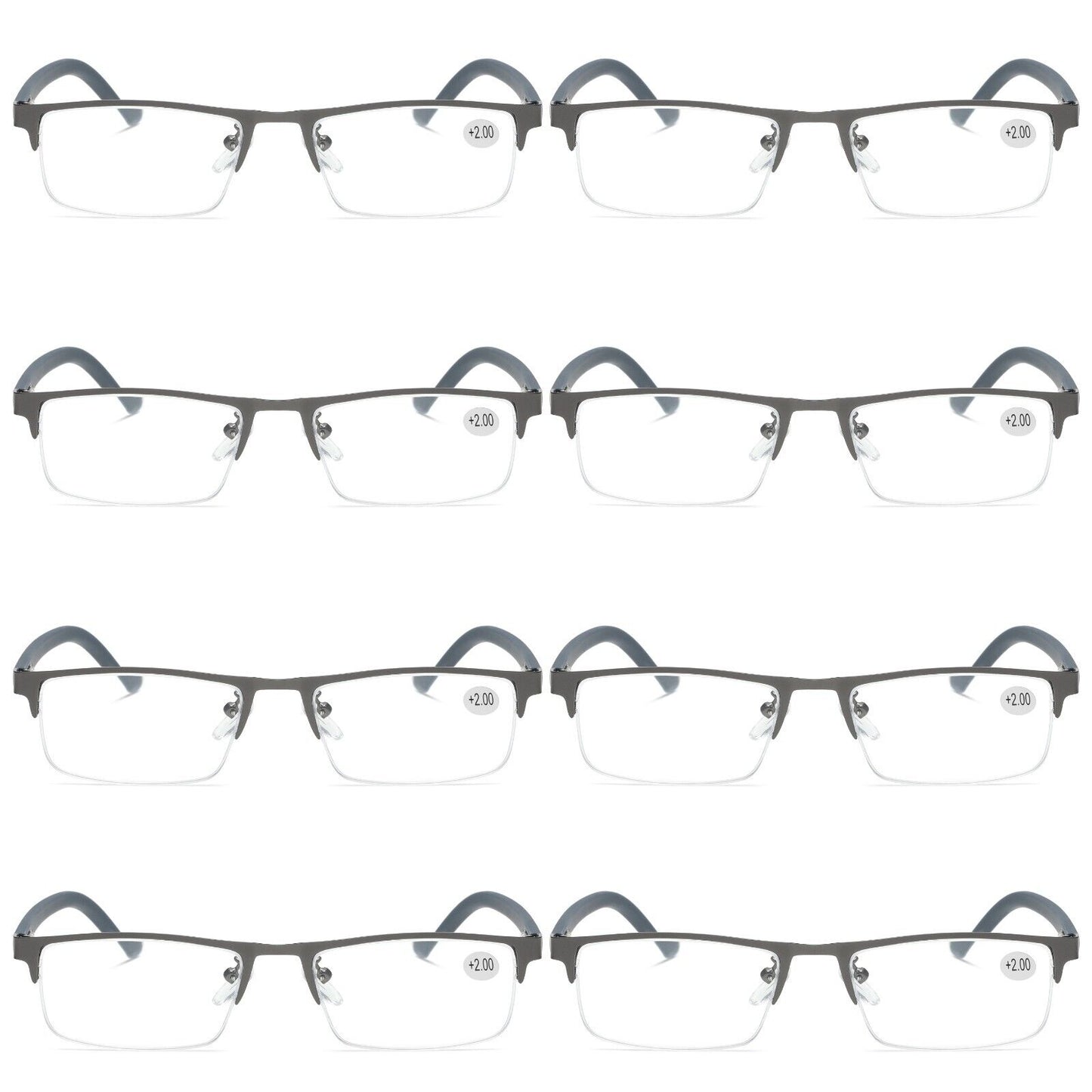 8 PK Men Blue Light Blocker Reading Glasses Anti Blue Light Spring Hinge Readers