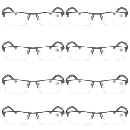 8 PK Men Blue Light Blocker Reading Glasses Anti Blue Light Spring Hinge Readers