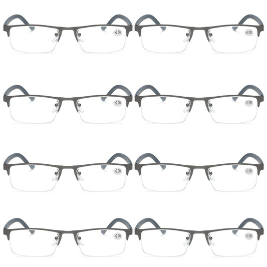 8 PK Men Blue Light Blocker Reading Glasses Anti Blue Light Spring Hinge Readers