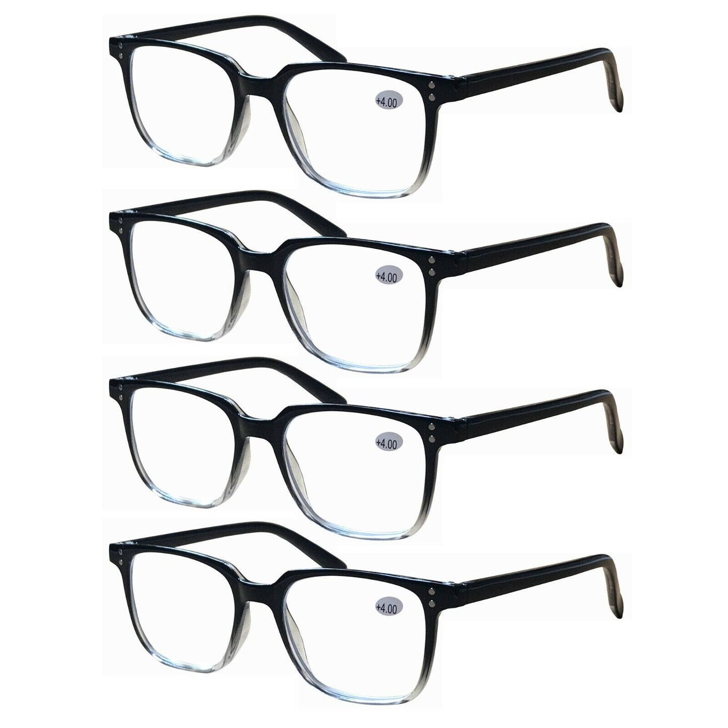 4 PK Unisex Blue Light Blocking Reading Glasses Computer Readers for Men Women