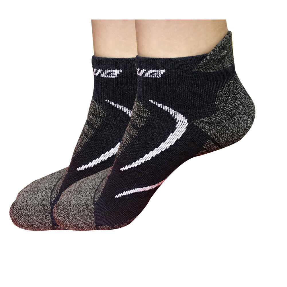 2pair Mens Low Cut Ankle Cotton Casual Athletic Cushion Sport Running Socks 6-12