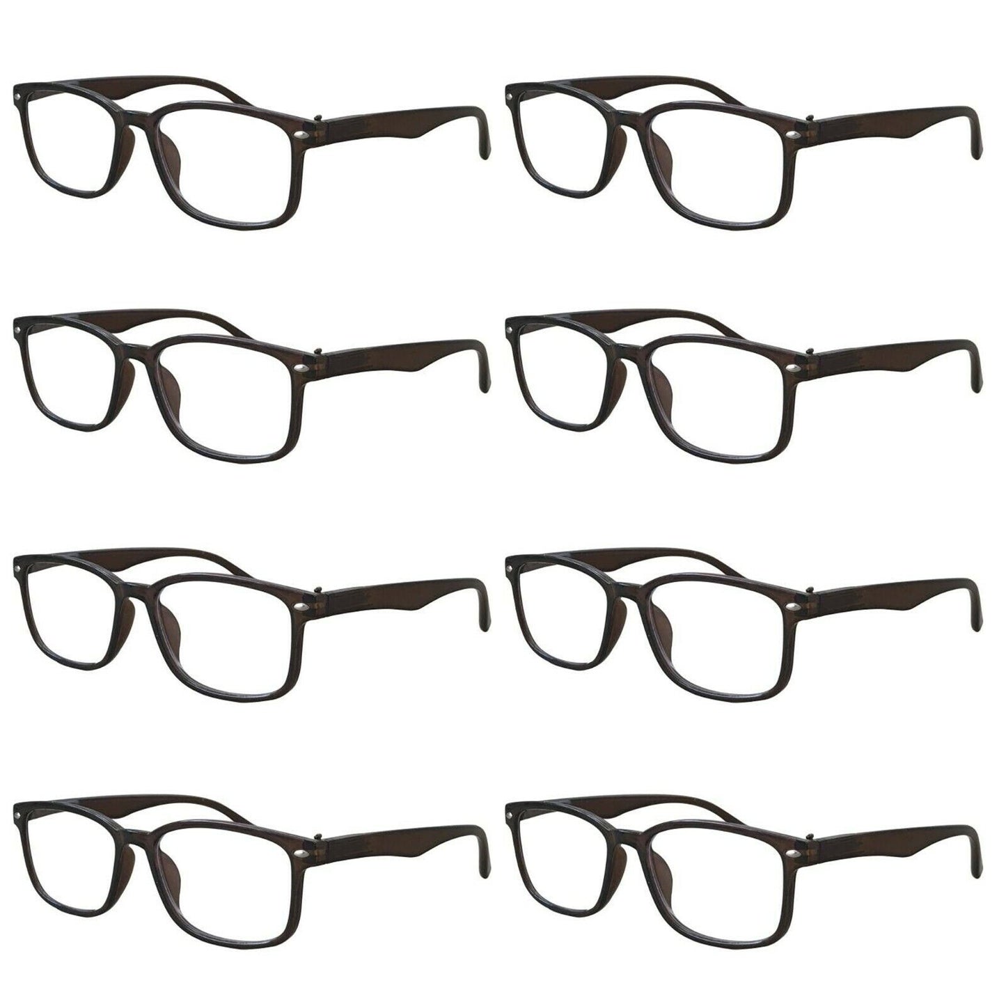 8 Pack Women Unisex Classic Reading Glasses Spring Hinge Anti Blue Light Readers