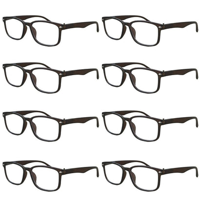 8 Pack Women Unisex Classic Reading Glasses Spring Hinge Anti Blue Light Readers