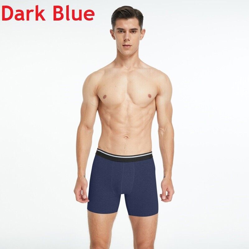 2PK Assorted Mens Cotton Boxer Briefs Comfort Flexible Soft Waistband Underwear