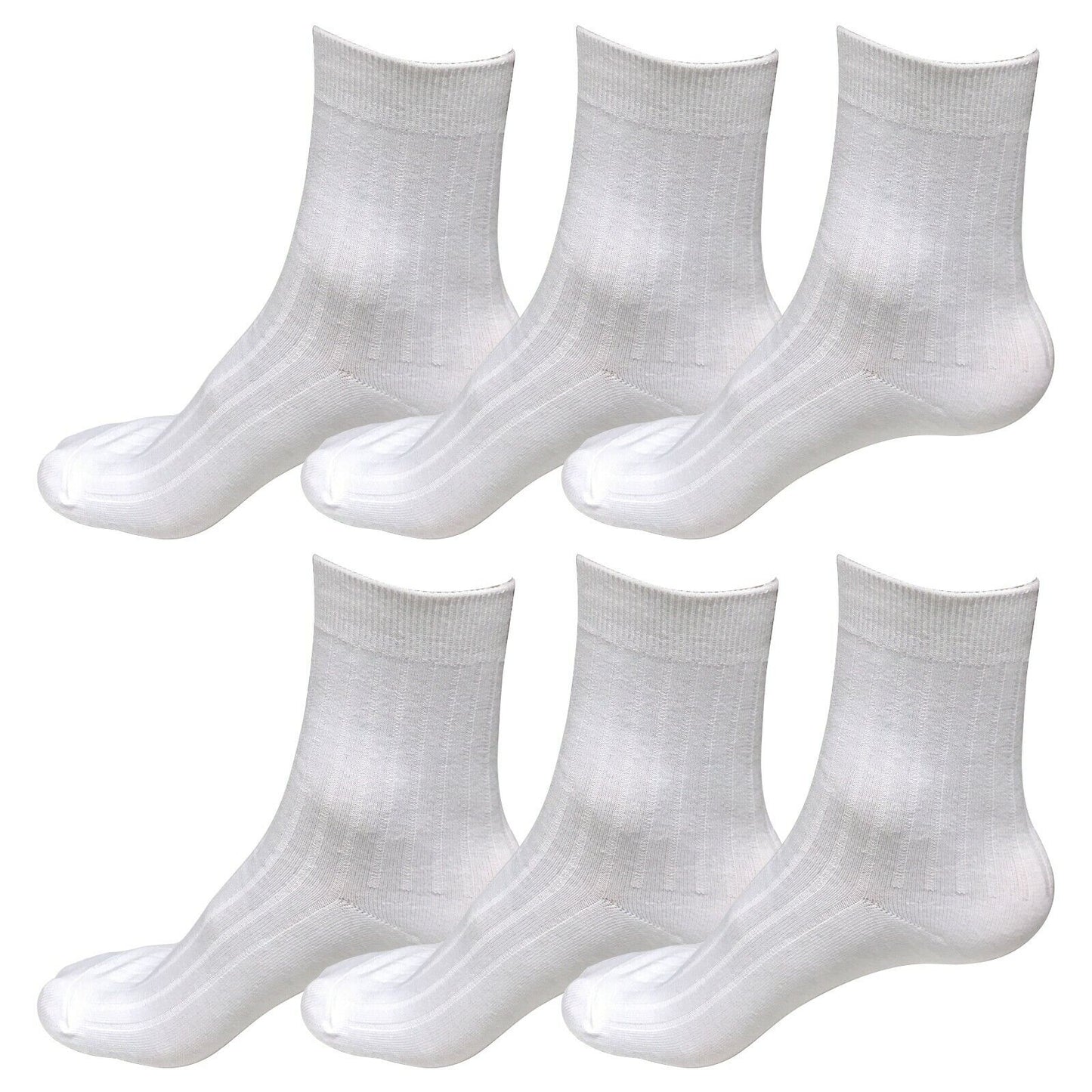 Lot 6 pairs Mens Classic Fashion Cotton Casual Solid Crew Dress Socks Size 6-10