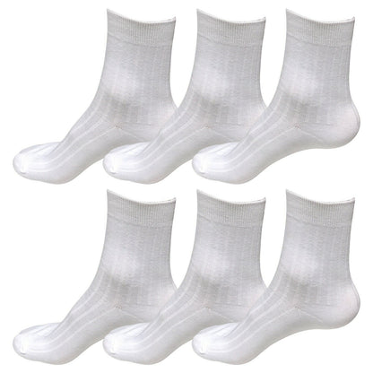 Lot 6 pairs Mens Classic Fashion Cotton Casual Solid Crew Dress Socks Size 6-10