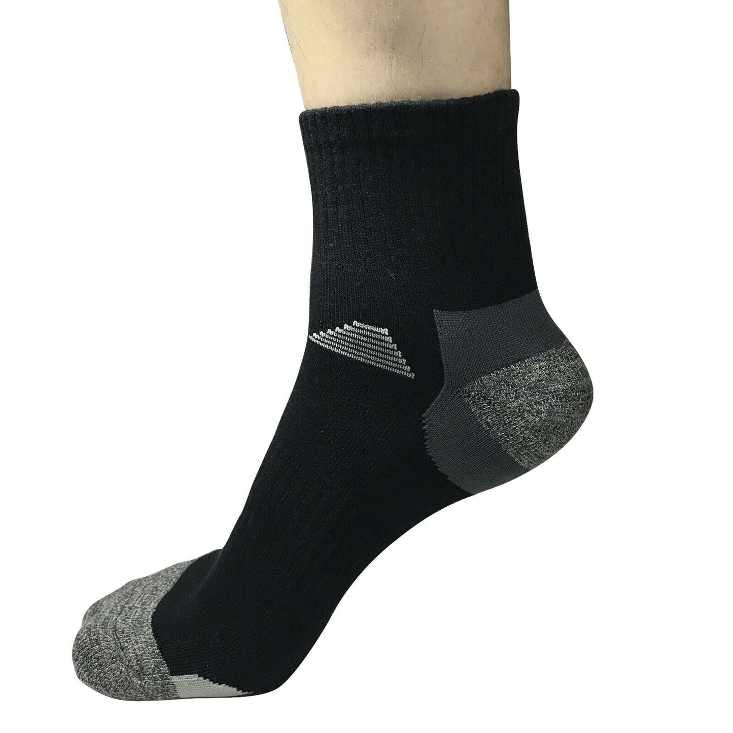 1 Pair Mens Mid Cut Ankle Quarter Athletic Casual Sport Cotton Socks Size 6-12