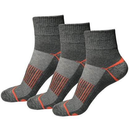 3 Pair Mens Mid Cut Ankle Quarter Athletic Casual Sport Cotton Socks Size 6-12