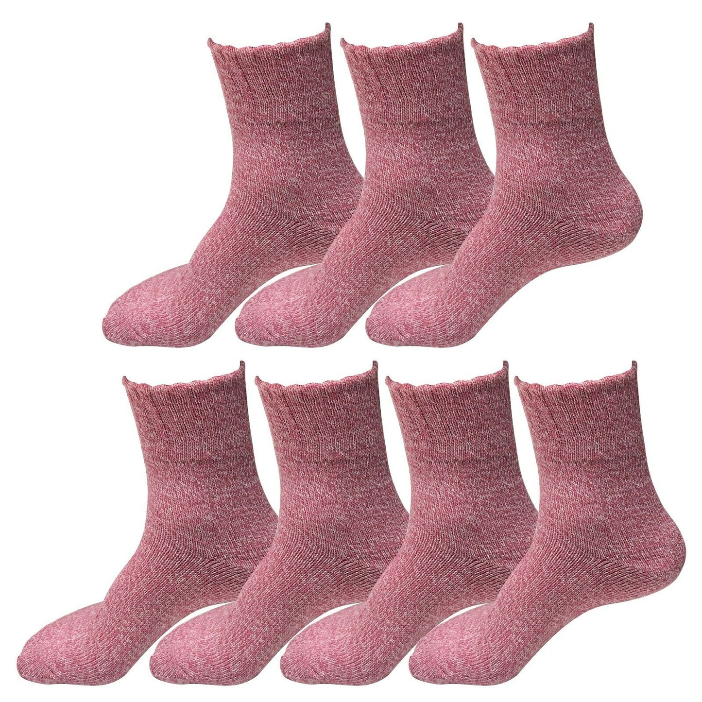 7 Pairs Womens Soft Winter Wool Thick Knit Thermal Warm Crew Cozy Boot Socks