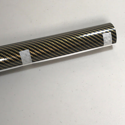 12" x 60" Carbon Fiber Gold Car Vinyl Wrap Auto Sticker Decal Film for Vehicle