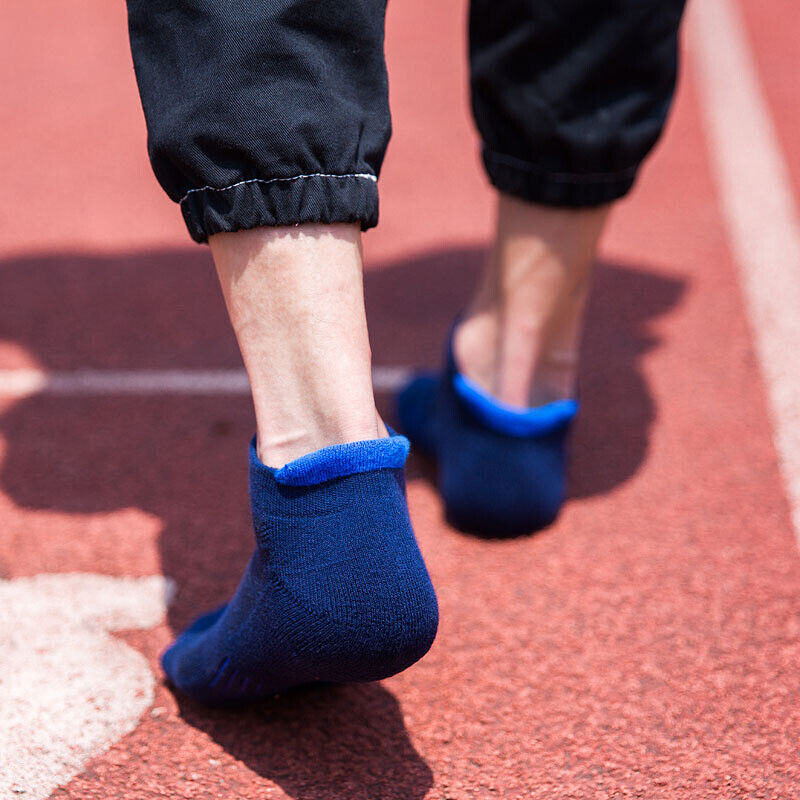 Lot 1-12 Mens Low Cut Ankle Cotton Athletic Cushion Sport Running Socks Blue 12