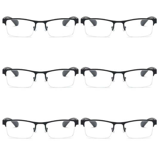 6 PK Men Blue Light Blocker Reading Glasses Anti Blue Light Spring Hinge Readers