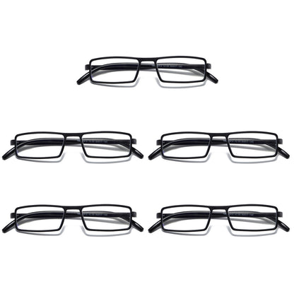 5PK Mens Womens Unisex Unbreakable Reading Glasses Blue Light Blocking Readers