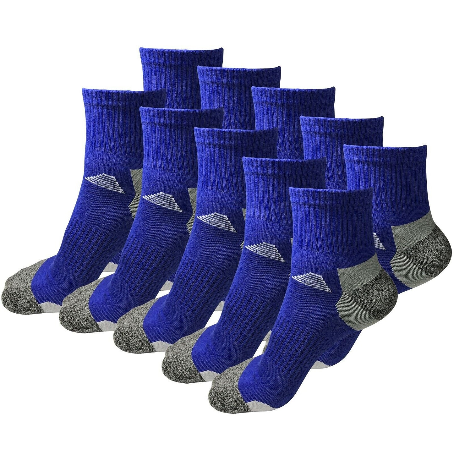 10 Pairs Mens Mid Cut Ankle Quarter Athletic Casual Sport Cotton Socks Size 6-12