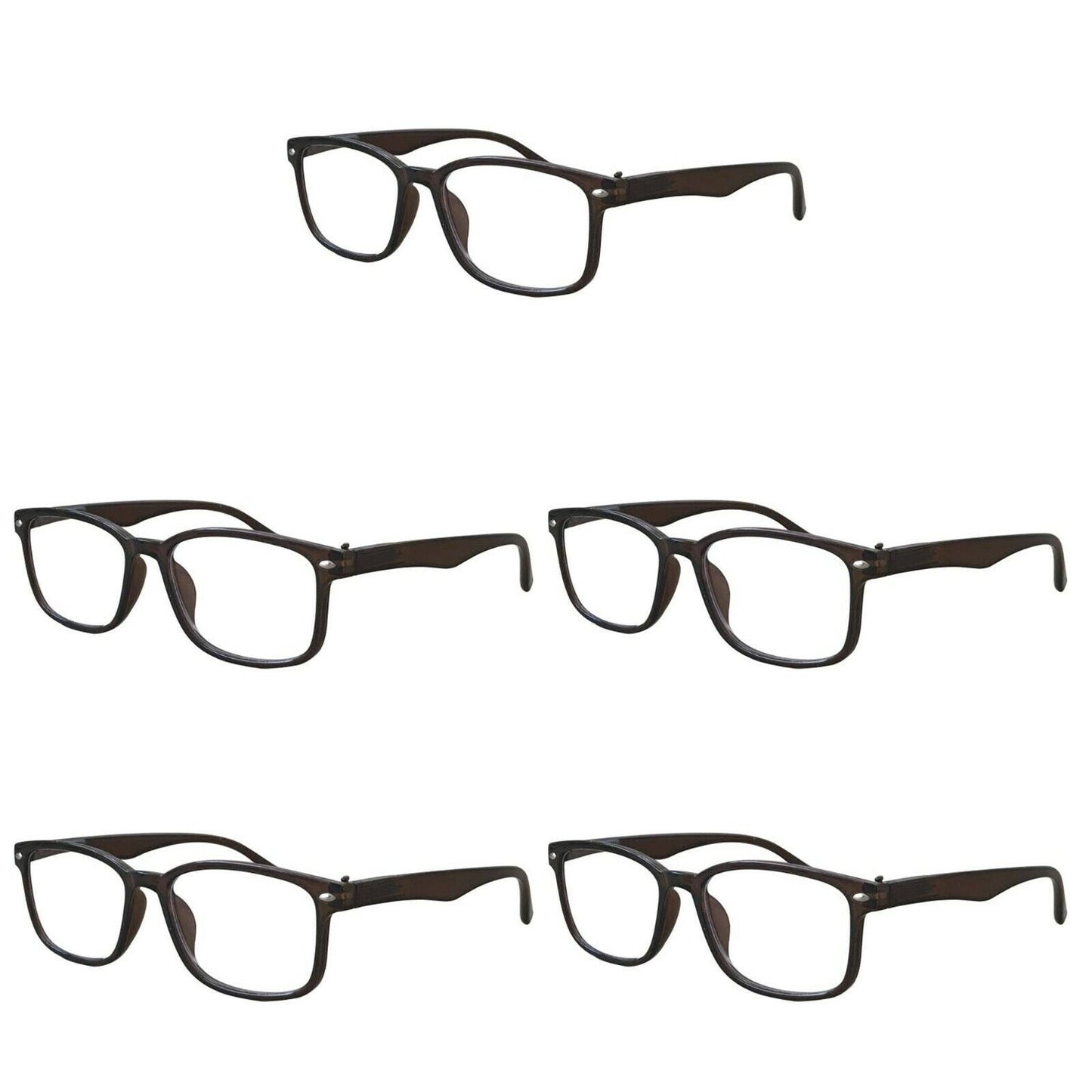 5 Pack Women Unisex Classic Reading Glasses Spring Hinge Anti Blue Light Readers