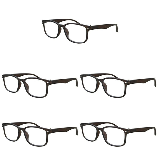 5 Pack Women Unisex Classic Reading Glasses Spring Hinge Anti Blue Light Readers