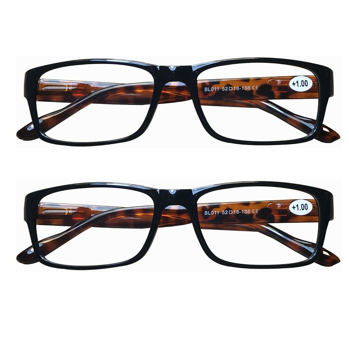 2PK Womens Mens Unisex Blue Light Blocking Reading Glasses Spring Hinge Readers