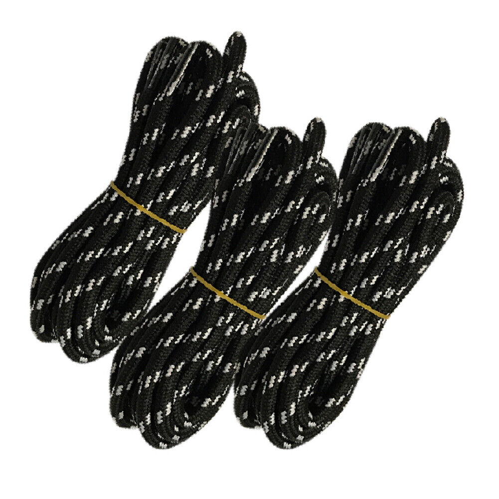 3pair 5mm Thick Heavy duty Round Hiking Work Military Boot Shoe laces Strings