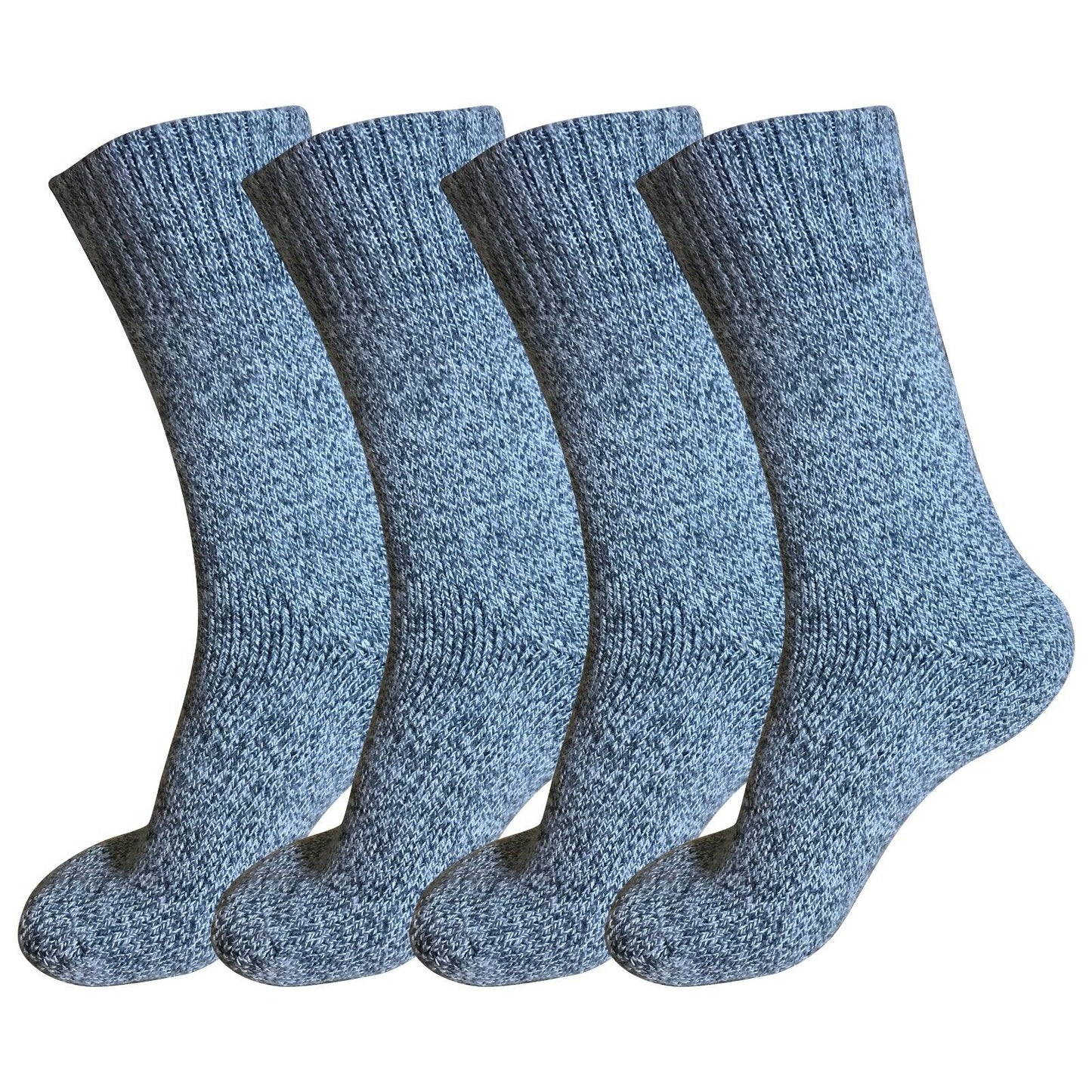 4pair Mens Heavy Duty Thick Winter Thermal Warm Hiking Knit Crew Wool Boot Socks