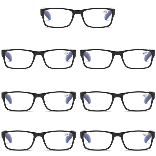 7 PK Unisex Anti Blue Light Reading Glasses Spring Hinge Readers for Men Women