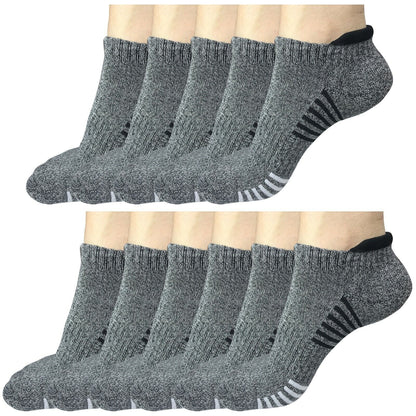 11Pair Mens Low Cut Ankle Breathable Cotton Cushion Athletic Running Sport Socks