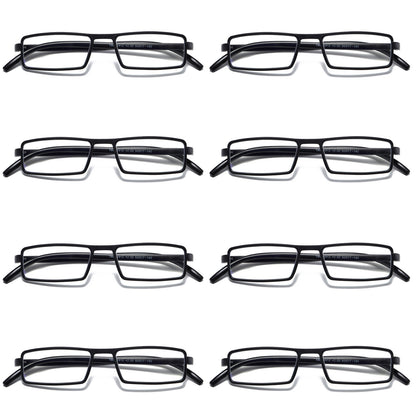 8PK Mens Womens Unisex Unbreakable Reading Glasses Blue Light Blocking Readers