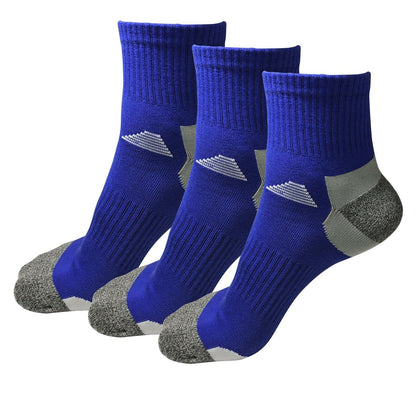 3 Pairs Mens Mid Cut Ankle Quarter Athletic Casual Sport Cotton Socks Size 6-12