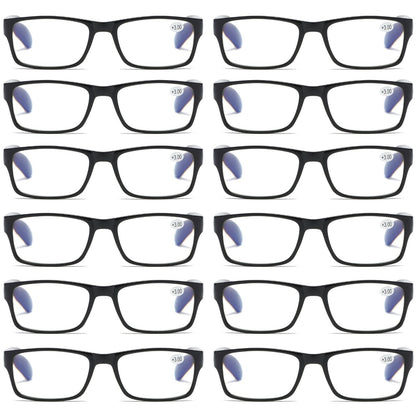 12 PK Unisex Anti Blue Light Reading Glasses Spring Hinge Readers for Men Women