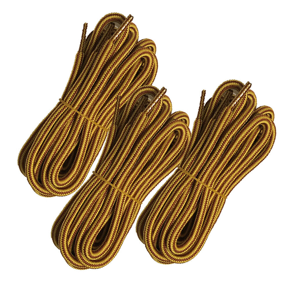 3pair 5mm Thick Heavy duty Round Hiking Work Military Boot Shoe laces Strings