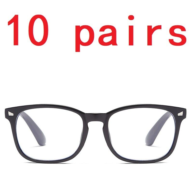 10 Pair Women Ladies Mens Unisex Round Frame Reading Glasses Blue Light Blocking