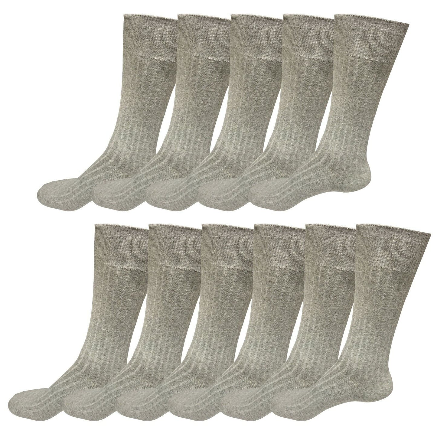 Lot 11 Mens Comfort Cotton Casual Classic Crew Dress Socks Mid Calf 9-13