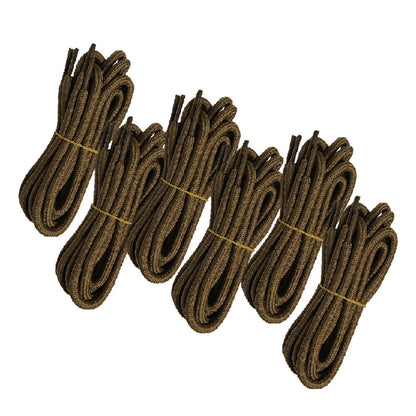 6pair 5mm Thick Heavy duty Round Hiking Work Boot Shoe laces Strings Replacement